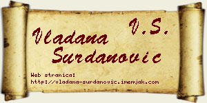 Vladana Surdanović vizit kartica